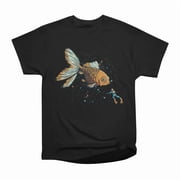 Golden Fish Scuba Diver by Tobe Fonseca T-Shirt Tee Gift For Him Merch For Her Apparel For