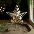 thumbnail image 1 of Golden Five-Pointed Star Christmas Tree Topper - Iron Tree Top Star Decoration, Festive Xmas Star Ornament for Christmas Tree Window Mantel, Holiday Decorative Star for Home Party, 1 of 6