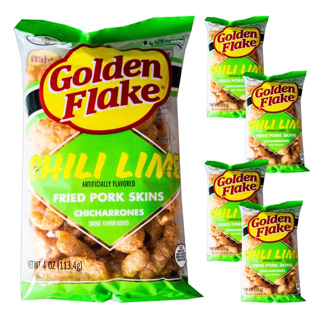 Golden Flake Utz Chili Lime Pork Rinds Chicharrones Lemon Zesty