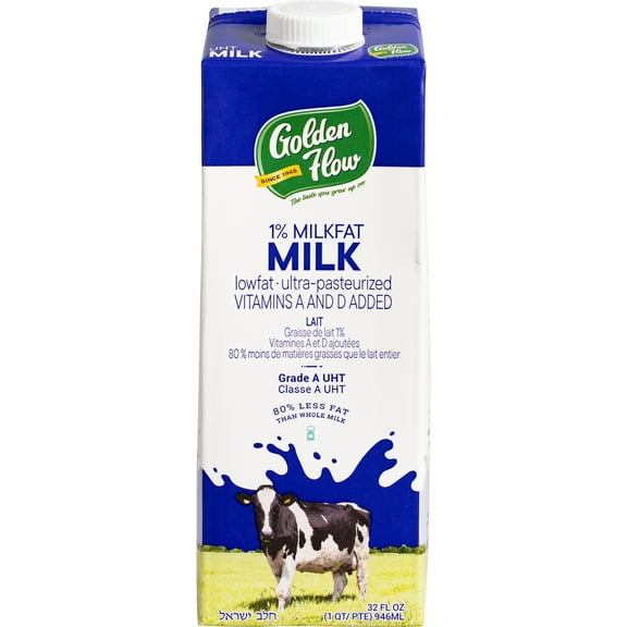 Golden Flow 1% Shelf Stable Milk, 32 oz