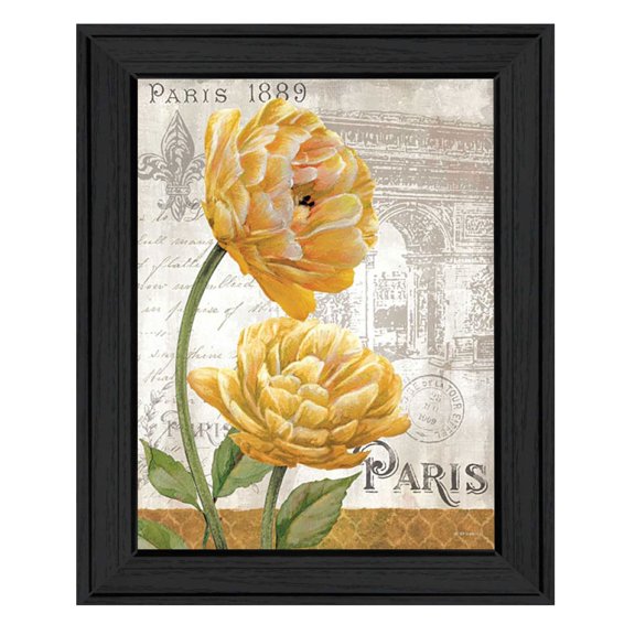 Golden Flowers by Ed Wargo Framed Print Wall Art Wood Multi-Color