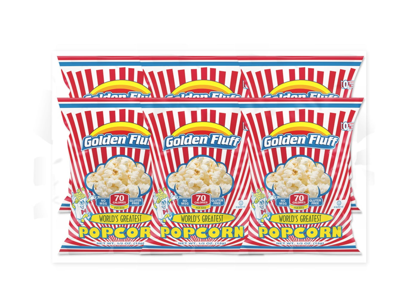 Golden Fluff Golden Fluff Popcorn, 6 ea