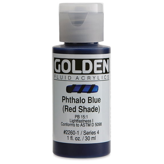 Golden Fluid Acrylic, 1 oz., Phthalo Blue/ Red Shade