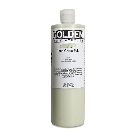 Golden Fluid Acrylic, 16 oz., Titan Green Pale