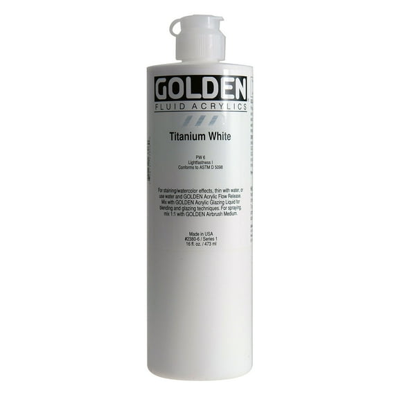 Golden® Fluid Acrylic, 16 oz., Titanium White