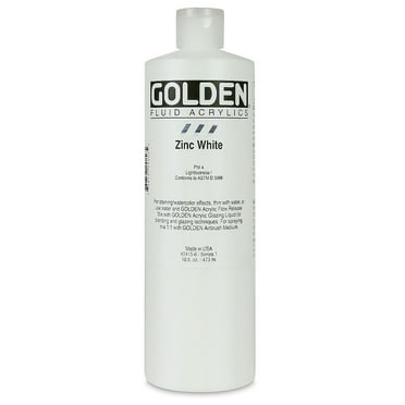 Golden� Fluid Acrylic, 16 oz., Zinc White