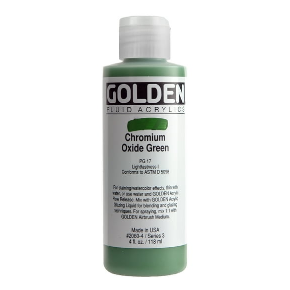 Golden Fluid Acrylic, 4 oz., Chromium Oxide Green