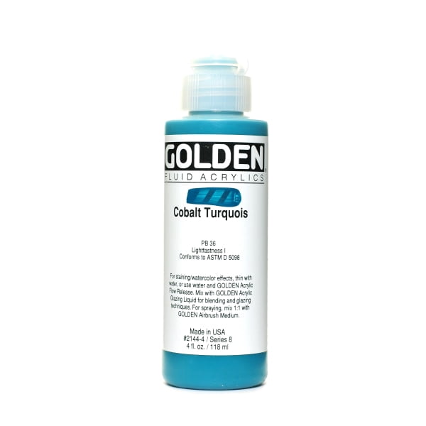 Golden� Fluid Acrylic, 4 oz., Cobalt Turquois
