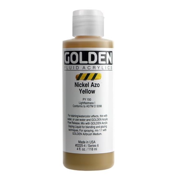 Golden Fluid Acrylic, 4 oz., Nickel Azo Yellow