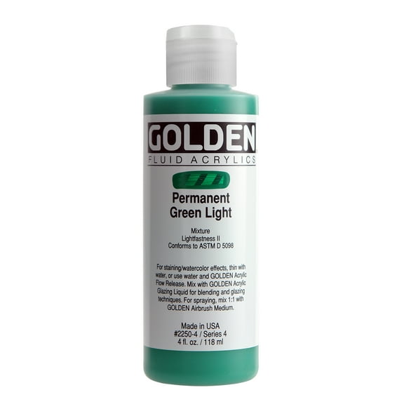 Fluid Acr Perm.Green Lt. 4Oz by Golden