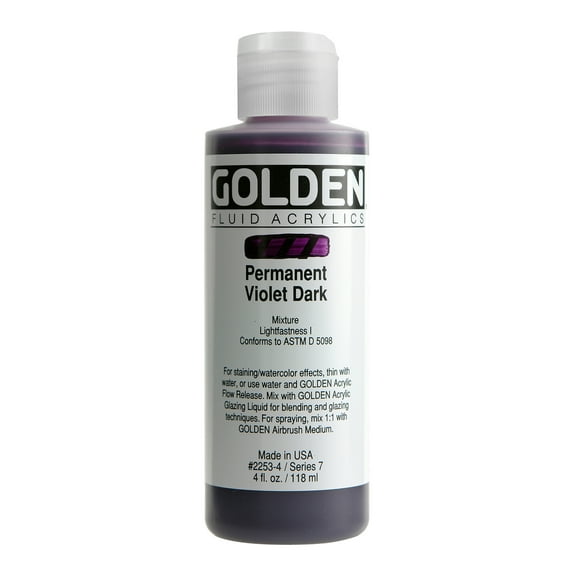 Golden� Fluid Acrylic, 4 oz., Permanent Violet Dark