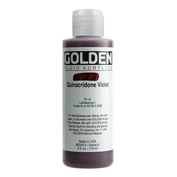 Golden Fluid Acrylic, 4 oz., Quinacridone Violet