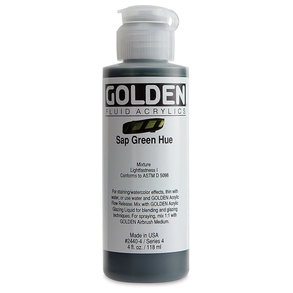 Golden� Fluid Acrylic, 4 oz., Sap Green