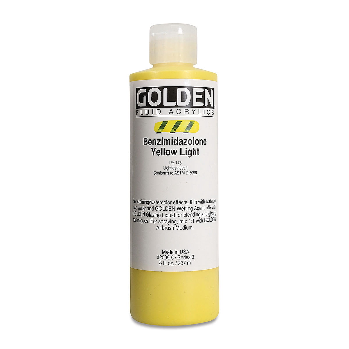 Golden Fluid Acrylic, 8 oz., Benzimidazolone Yellow Light
