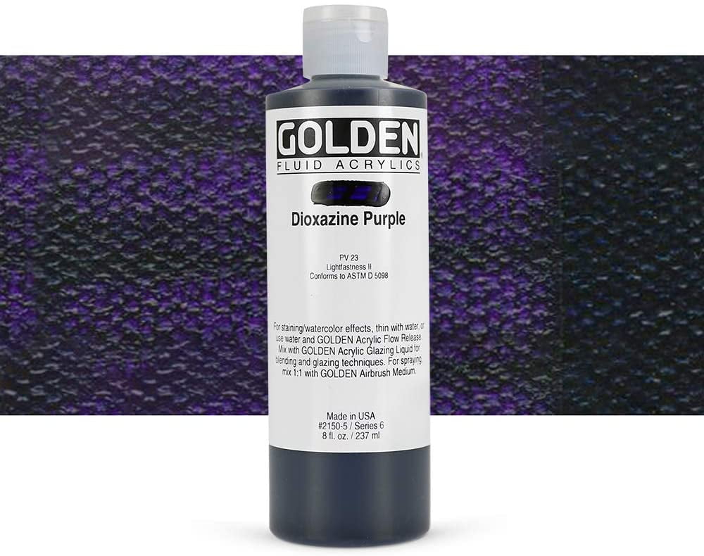 Golden� Fluid Acrylic, 8 oz., Dioxazine Purple