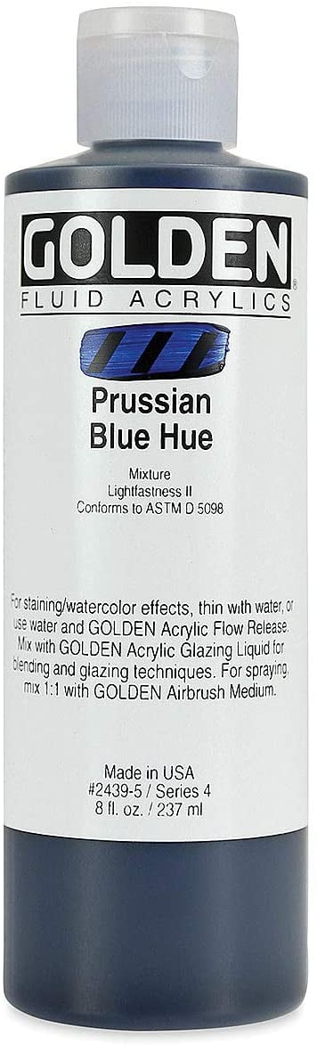 Golden� Fluid Acrylic, 8 oz., Prussian Blue
