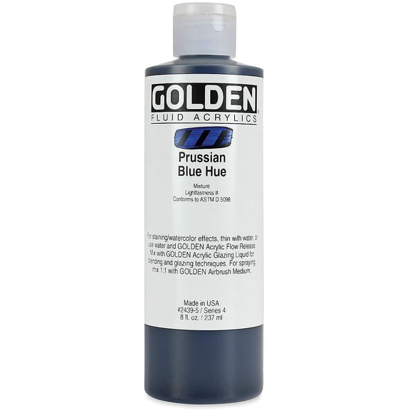 Golden Fluid Acrylic, 8 oz., Prussian Blue