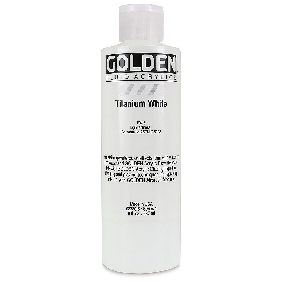 Golden® Fluid Acrylic, 8 oz., Titanium White