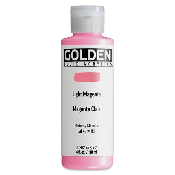 Golden Fluid Acrylic - Light Magenta, 4 oz bottle