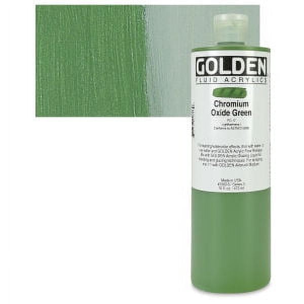 Golden Fluid Acrylic Paint, 16 oz, Chromium Oxide Green