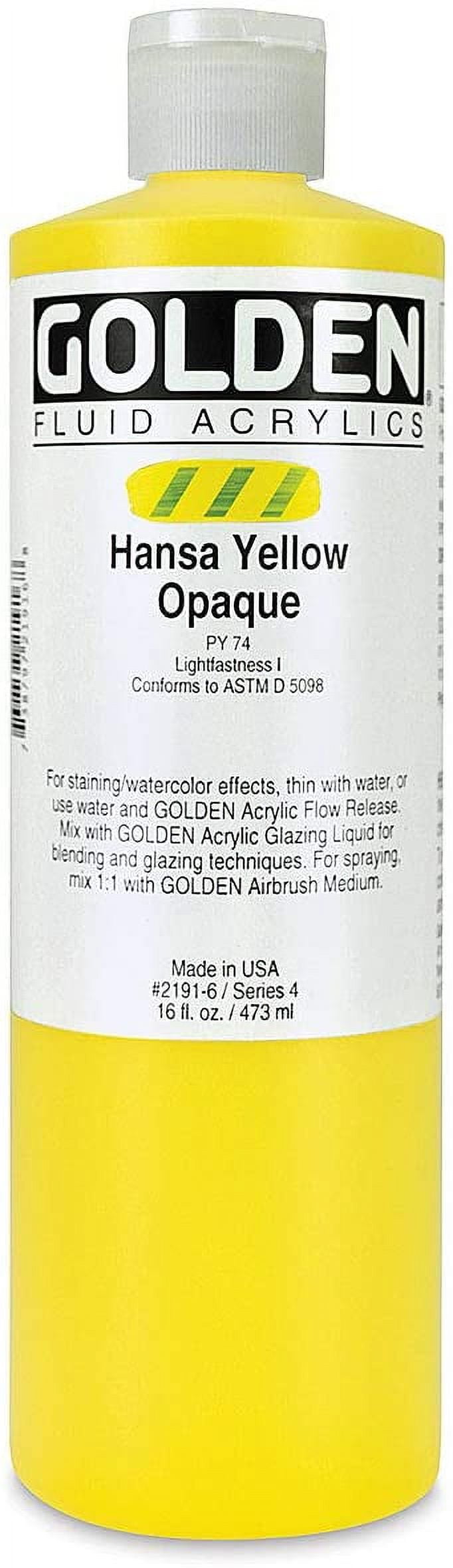 Golden Fluid Acrylic Paint, 16 oz, Hansa Yellow Opaque