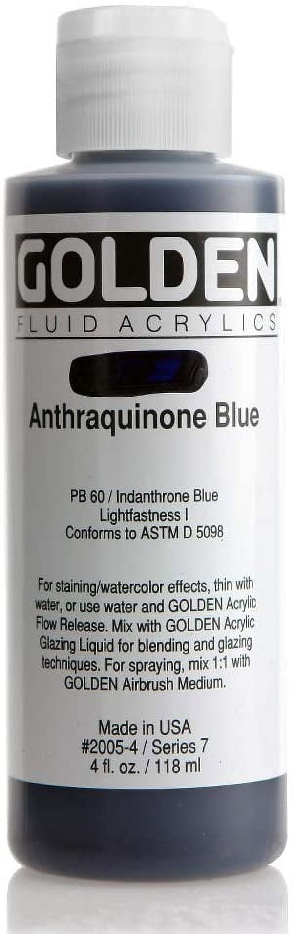 Golden Fluid Acrylic Paint, 4 oz, Anthraquinone Blue