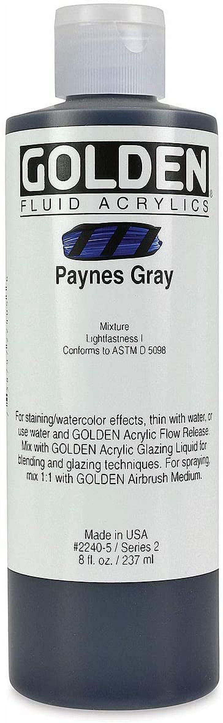 Golden Fluid Acrylic Paint, 8 oz, Paynes Gray