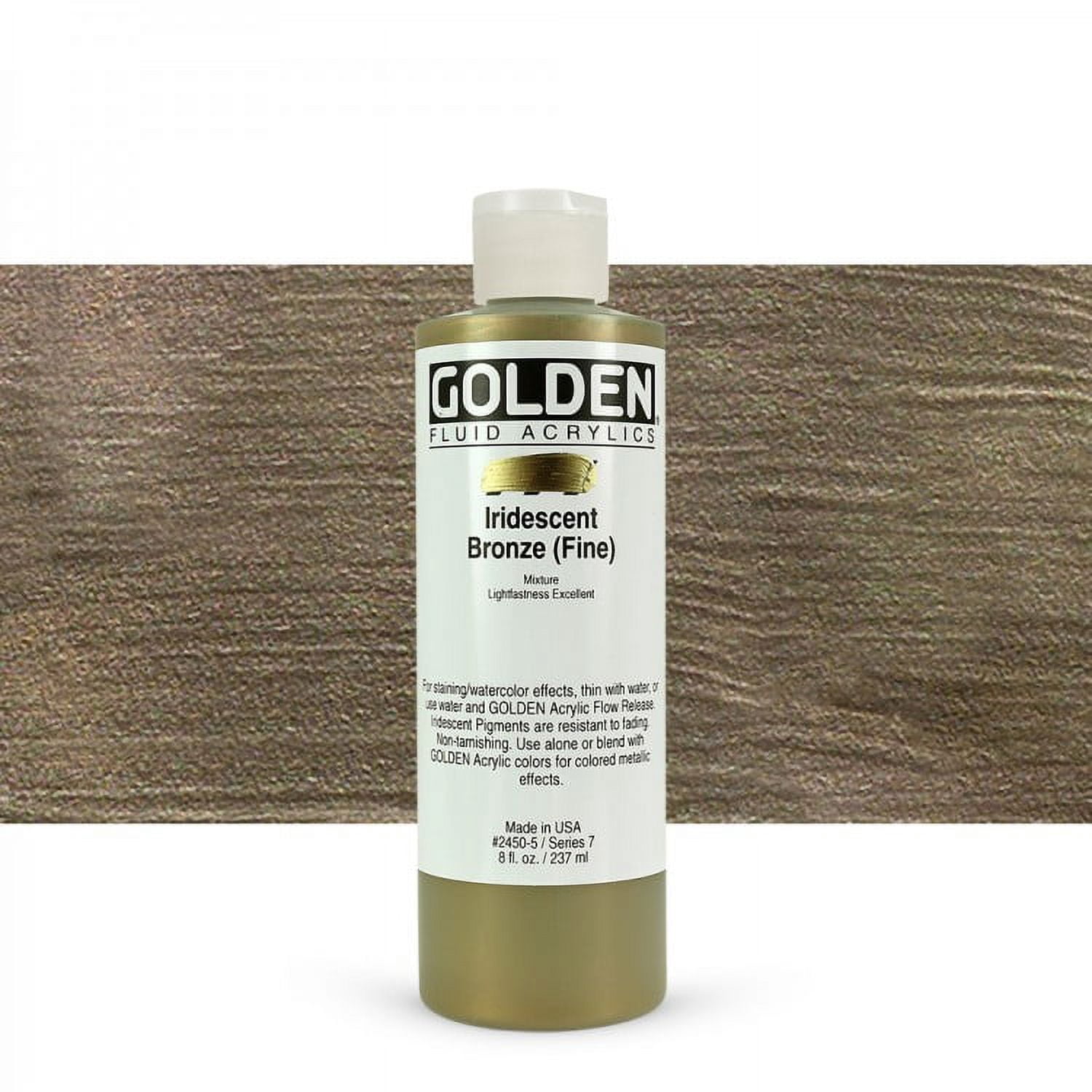 Golden Fluid Acrylic Paint - Iridescent Bronze, 8 oz