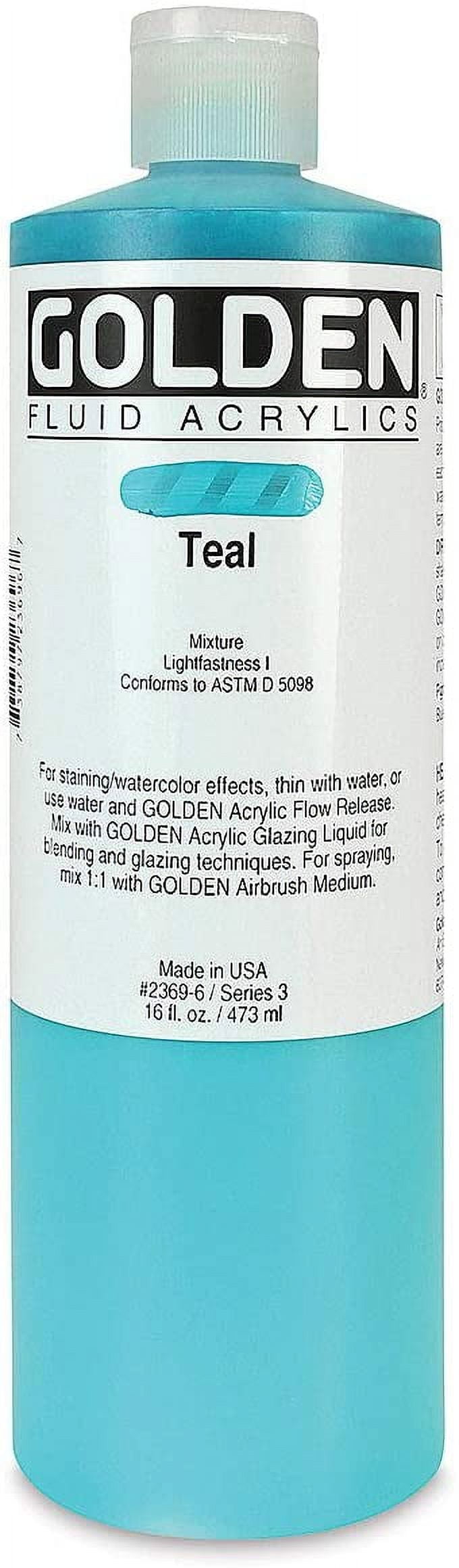 Golden Fluid Acrylic Paint - Teal, 16 oz