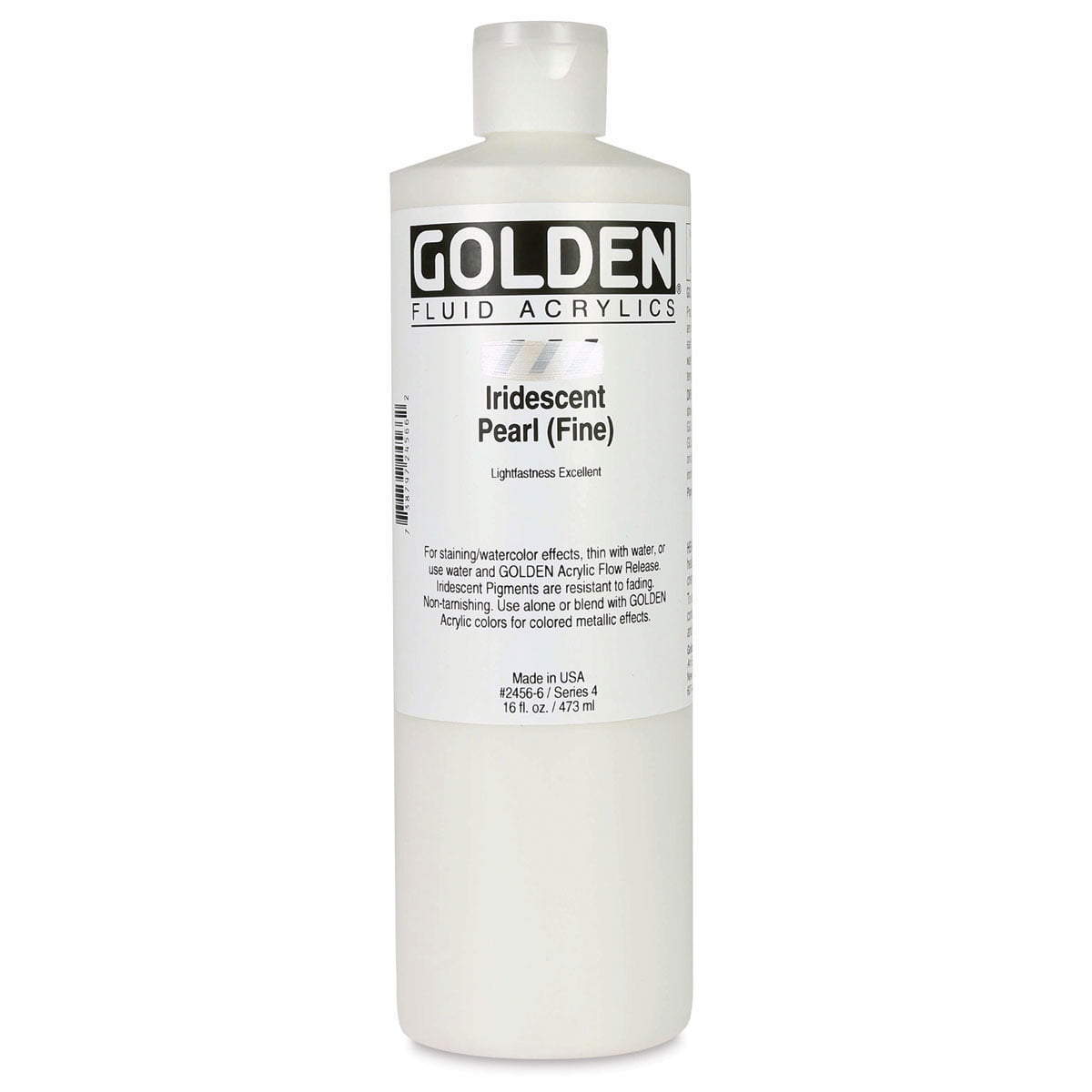 Golden Fluid Acrylics Iridescent Pearl (Fine), 16 oz