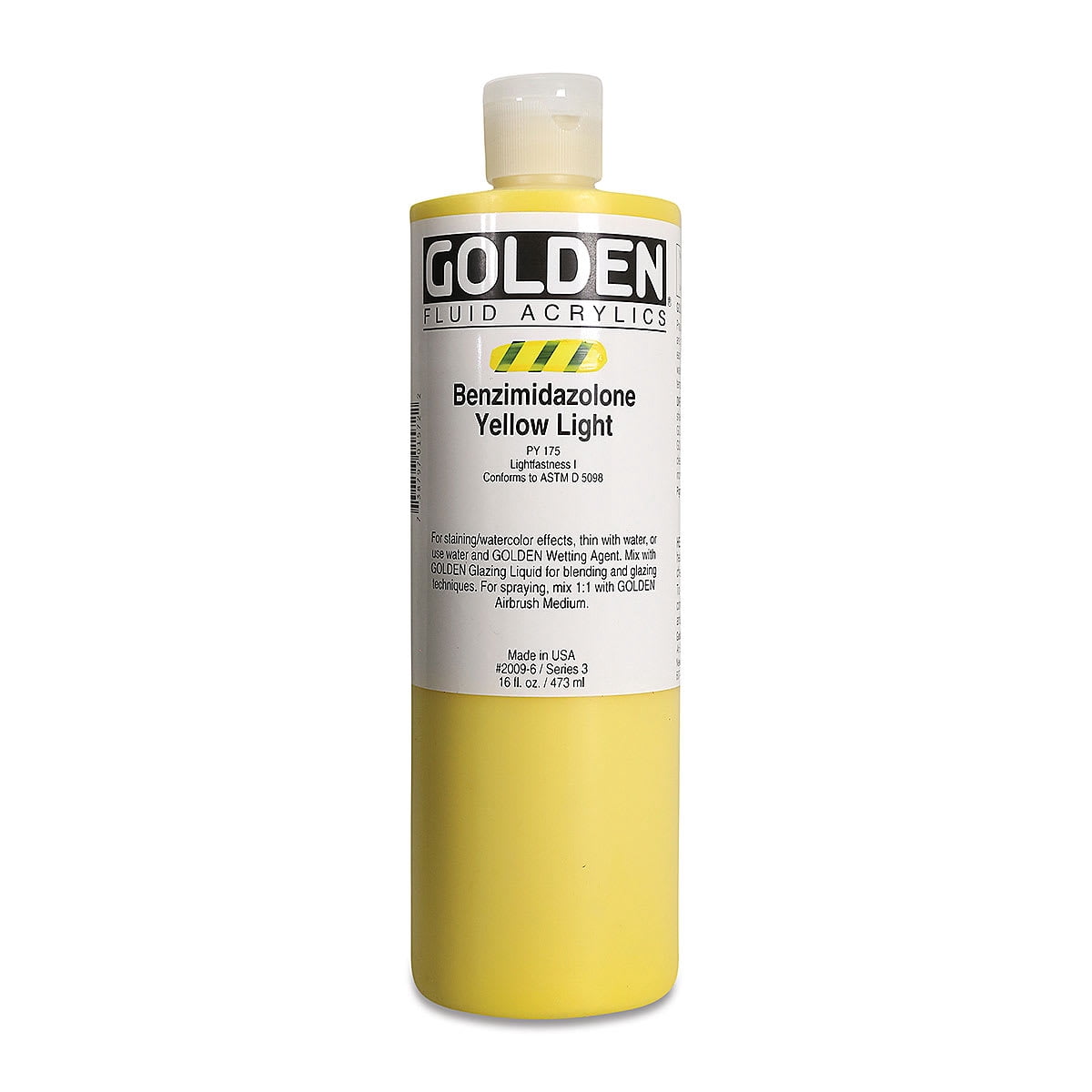 Golden® Fluid Acrylics, Pint, Benzimidazolone Yellow Light