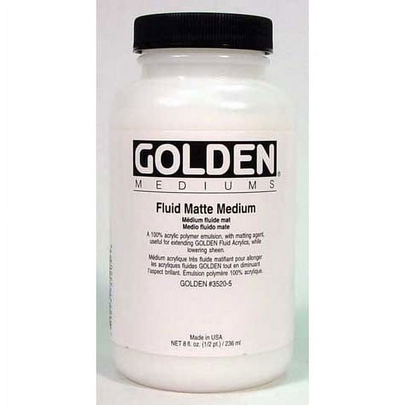 Golden Acrylic Fluid Matte Medium - 32 oz Jar