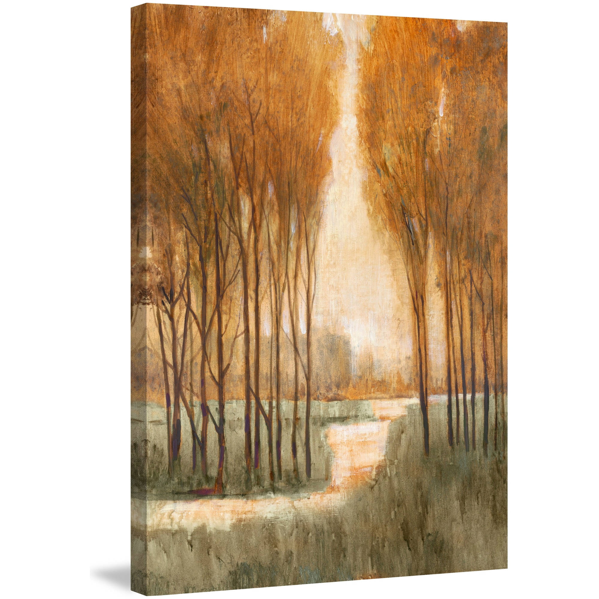 "Golden Forest I" Painting Print on Wrapped Canvas