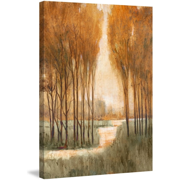 "Golden Forest I" Painting Print on Wrapped Canvas