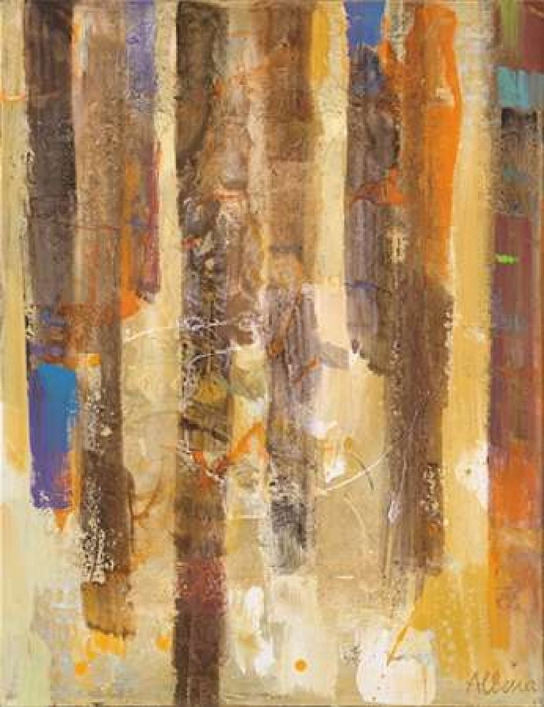 Golden Forest II Canvas Art - Albena Hristova (22 x 28)