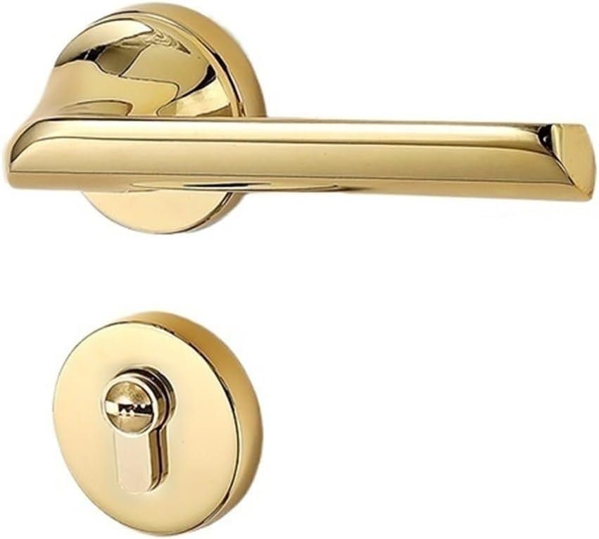 Golden French Door Lock Pumpkin Magnetic Silent Lock Indoor Bedroom ...