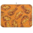 thumbnail image 1 of Golden Fried Chicken Dish Drying Mat Dish Drainer Rack Mats Water Absorbent Non-Slip Easy Clean Heat Resistant for Kitchen Counter, 1 of 8