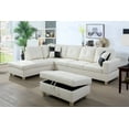thumbnail image 1 of Golden Furniture 3PCS L Shape Faux Leather Sectional Sofa Set, Living Room Sofa Set with Storage Ottoman and Matching Pillows, 1 of 7