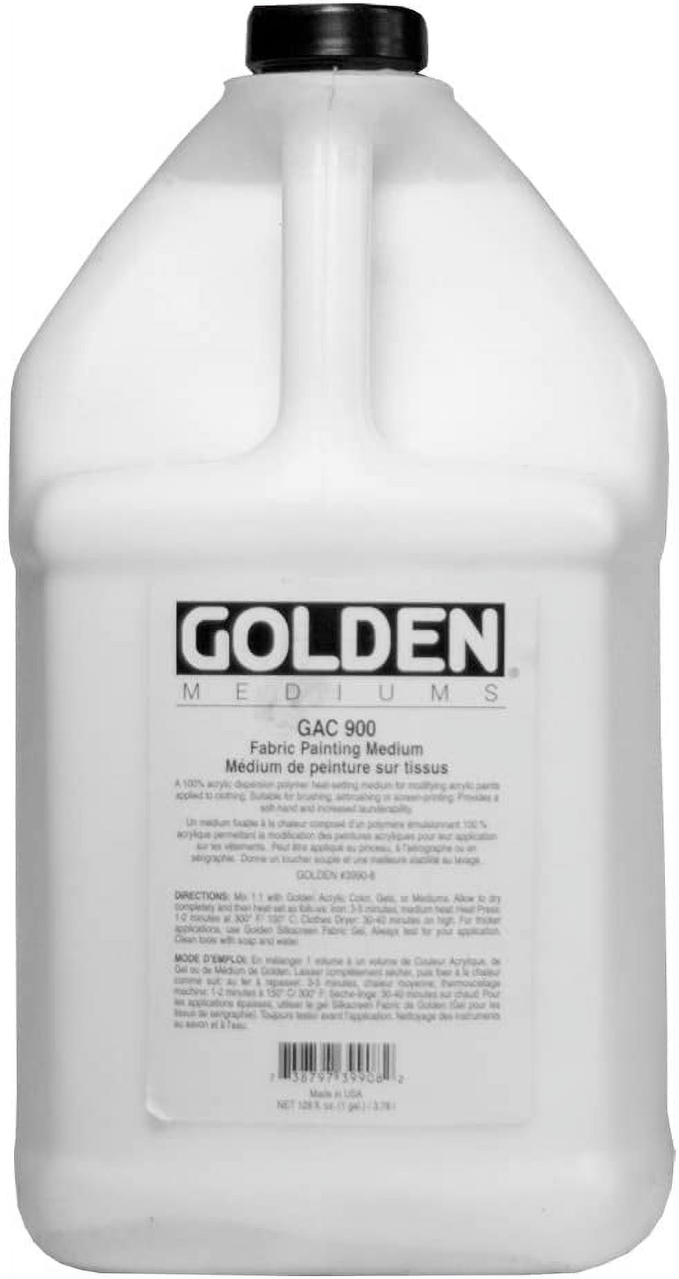 Golden GAC 900 Heat-Set Fabric Painting Medium, 128 oz 