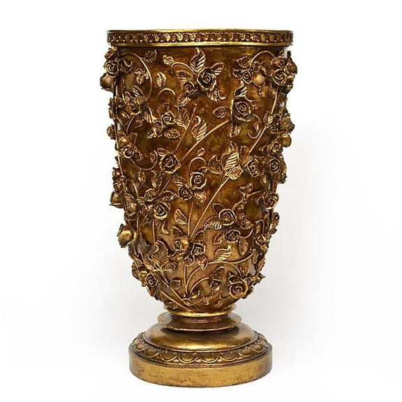 Golden Garden Tall Vase - Gold
