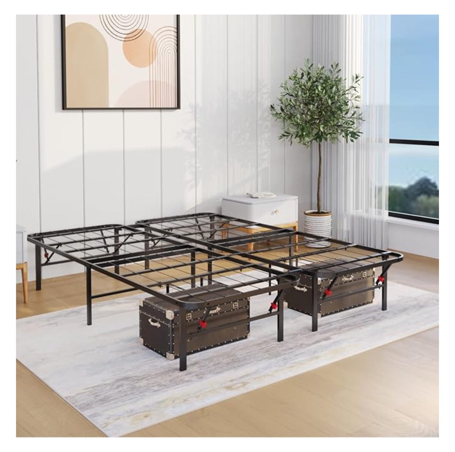 Golden Gate Beds Foldable Metal Bed Frame – Heavy Duty Foldable Bed ...