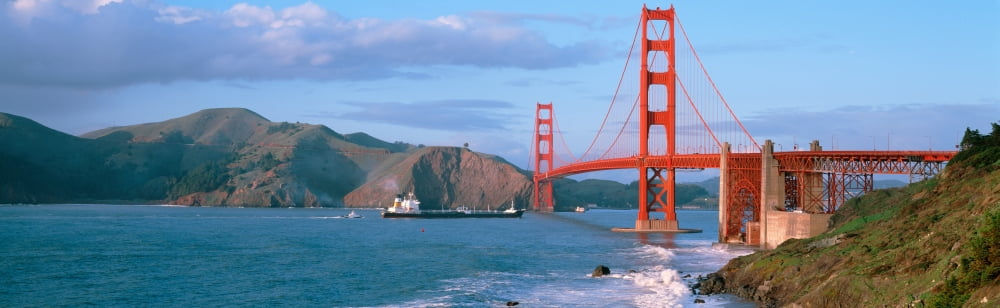Golden Gate Bridge CA Canvas Art - Panoramic Images (36 x 12)