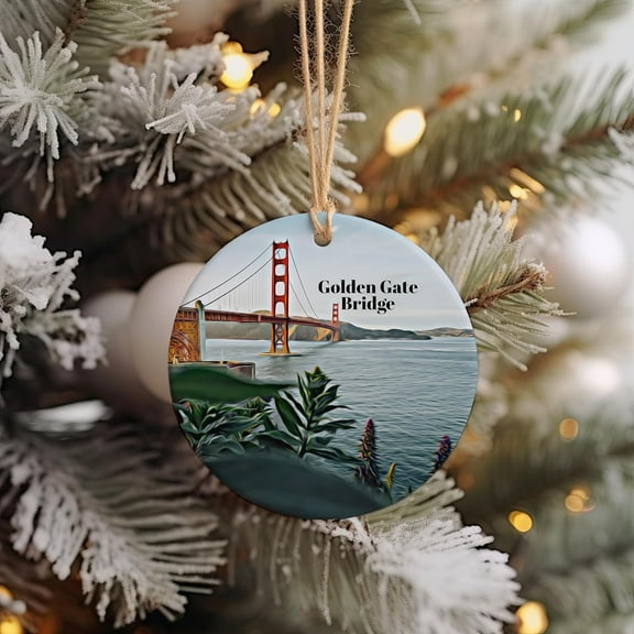Golden Gate Bridge Christmas Ornament, Golden Gate Bridge Gift, Golden Gate Bridge Travel, Christmas Decor uCR1Cq (Golden Gate Bridge-44TH6)