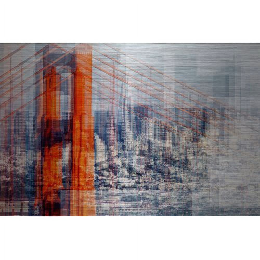"Golden Gate Bridge" Painting Print on Brushed Aluminum