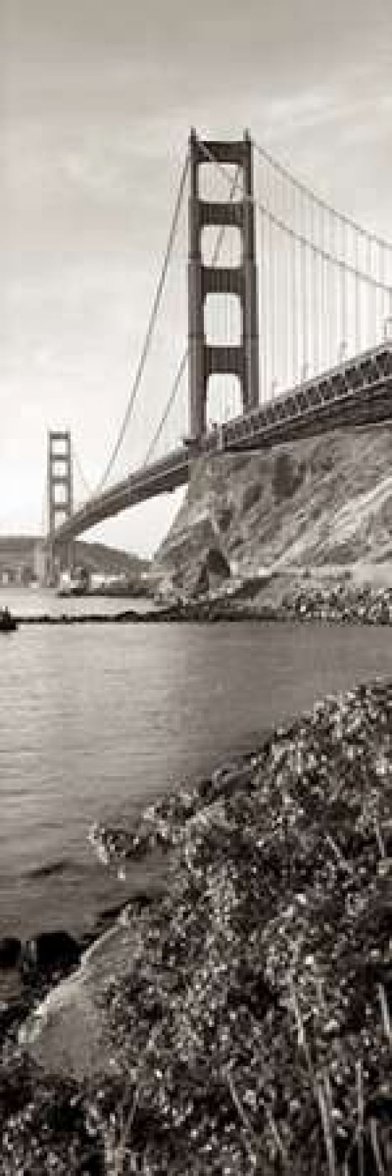 Golden Gate Bridge Pano - 1 Canvas Art - Alan Blaustein (12 x 36)