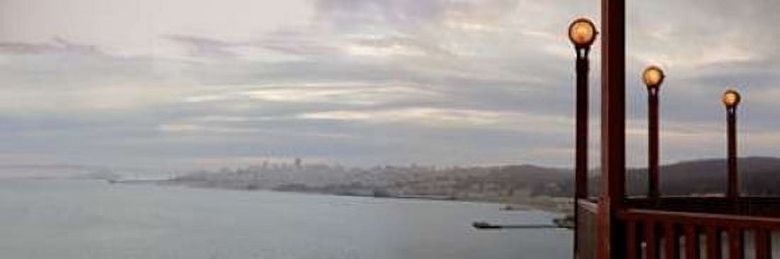 Golden Gate Bridge Pano - 123 Canvas Art - Alan Blaustein (12 x 36)