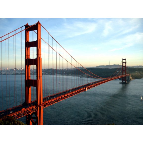 Golden Gate Bridge Poster San Francisco 16in x 24in Poster Square Adults Western Graphic