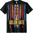 Golden Gate Bridge Retro Color Block Design T Shirt Stylish Inspired