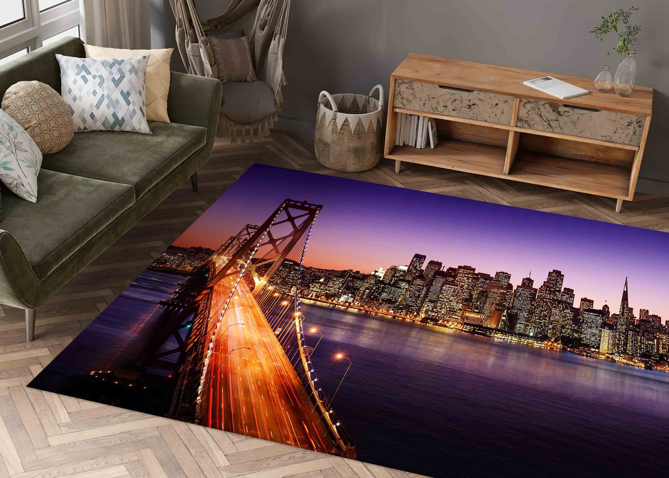 San Francisco Rug Golden Gate Bridge Rugs, San Francisco Rugs, Cityscape Rug, View Rugs ...