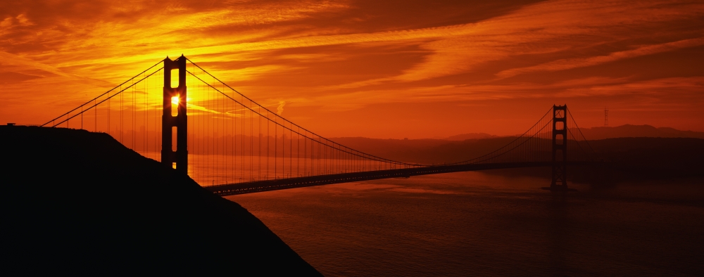 Golden Gate Bridge San Francisco CA Canvas Art - Panoramic Images (27 x 9)